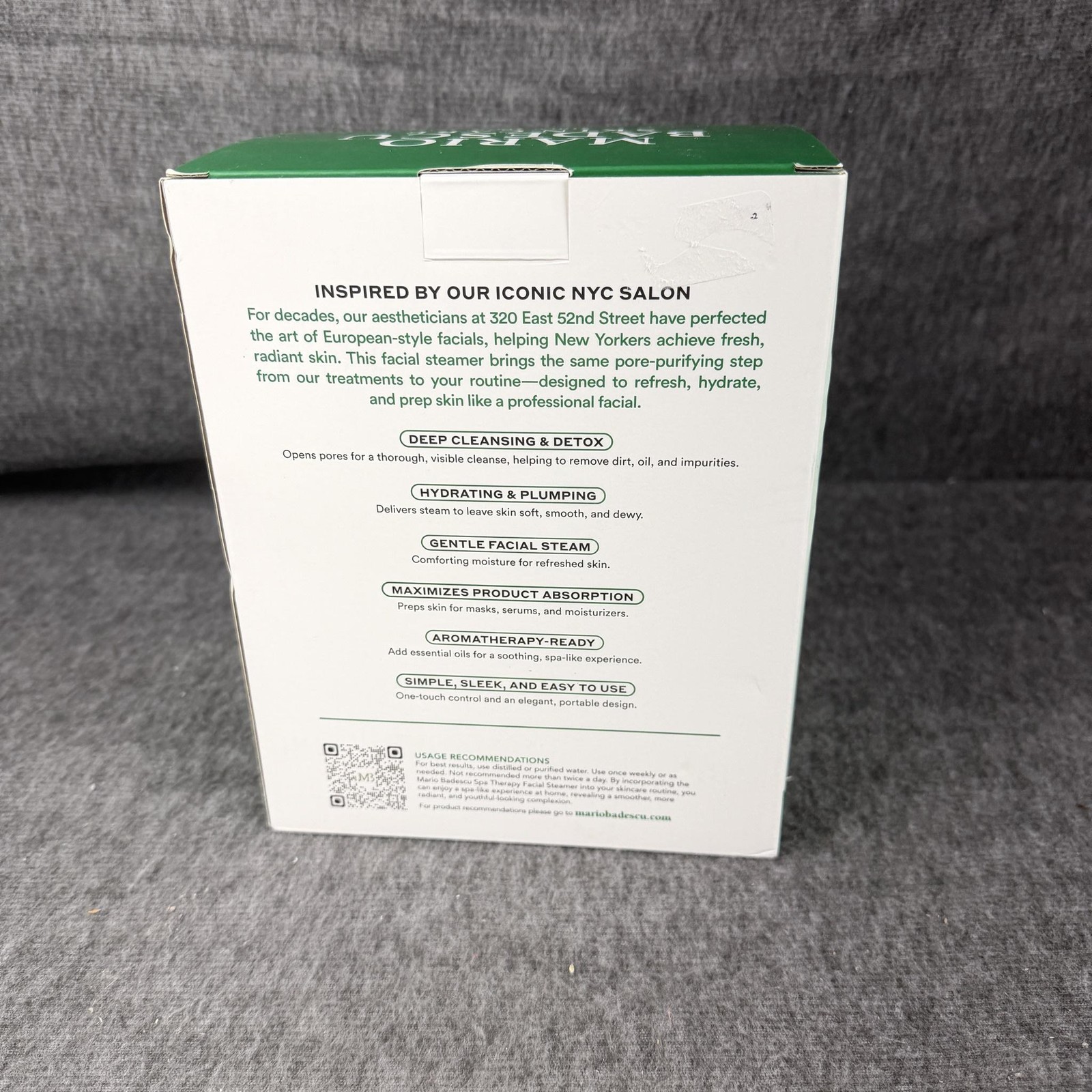 Mario Badescu Spa Therapy Facial Steamer White Gentle Hydrating Steam Device