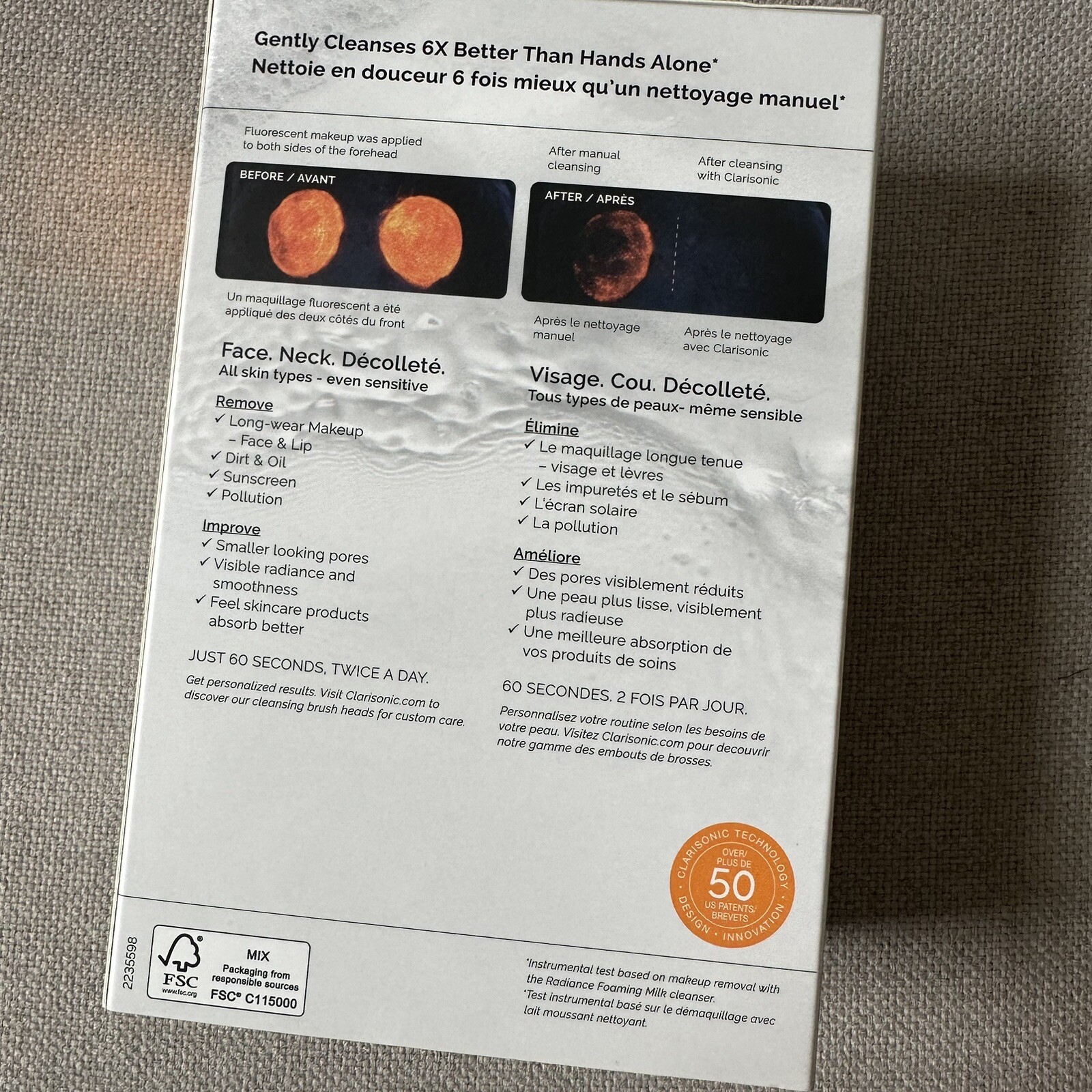Facial Cleansing Brush Clarisonic MIA PRIMA Sonic Daily Radiance Brush Head NIB