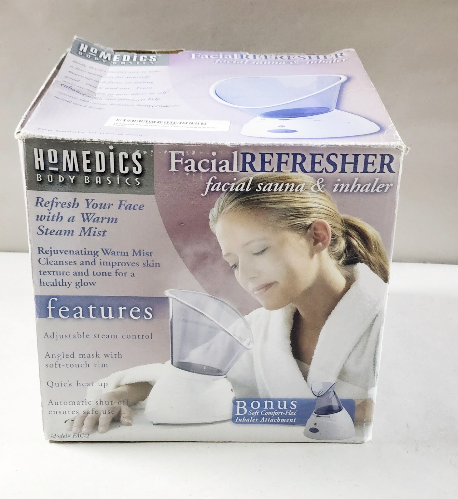 Homedics Facial Steamer and Inhaler Facial Sauna Body Basics Model FAC-2