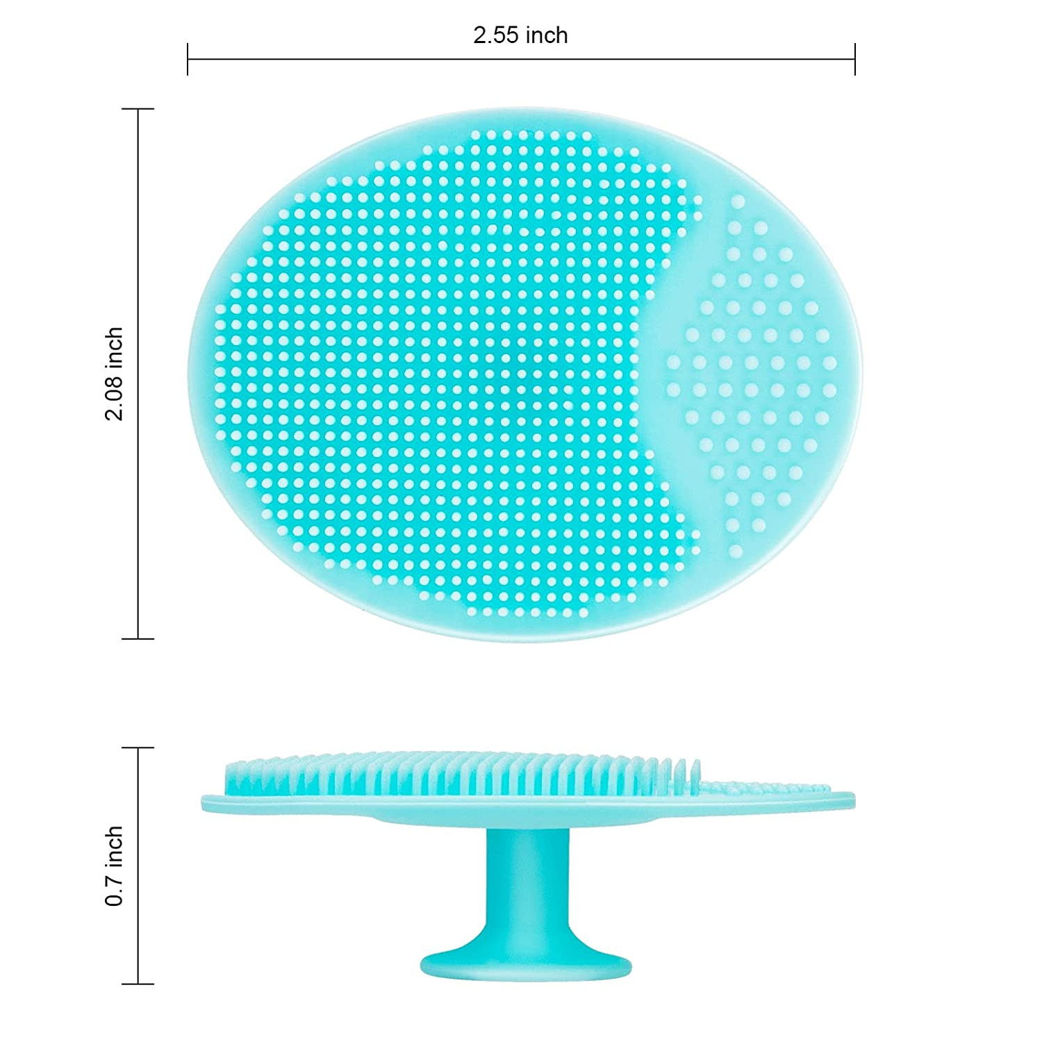 🧼4 Pack Silicone Face Scrubber Facial Cleansing Brush Exfoliating Pore Pad✨