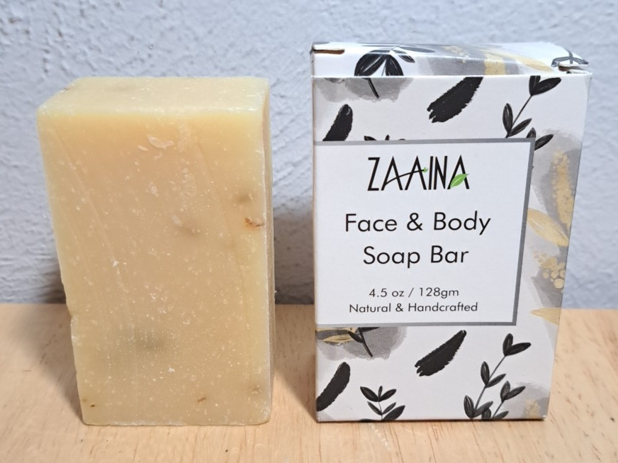 NEW ZAAINA Lavender Lemongrass 4.5oz &Lavender1.2oz Face & Body Soap Bar
