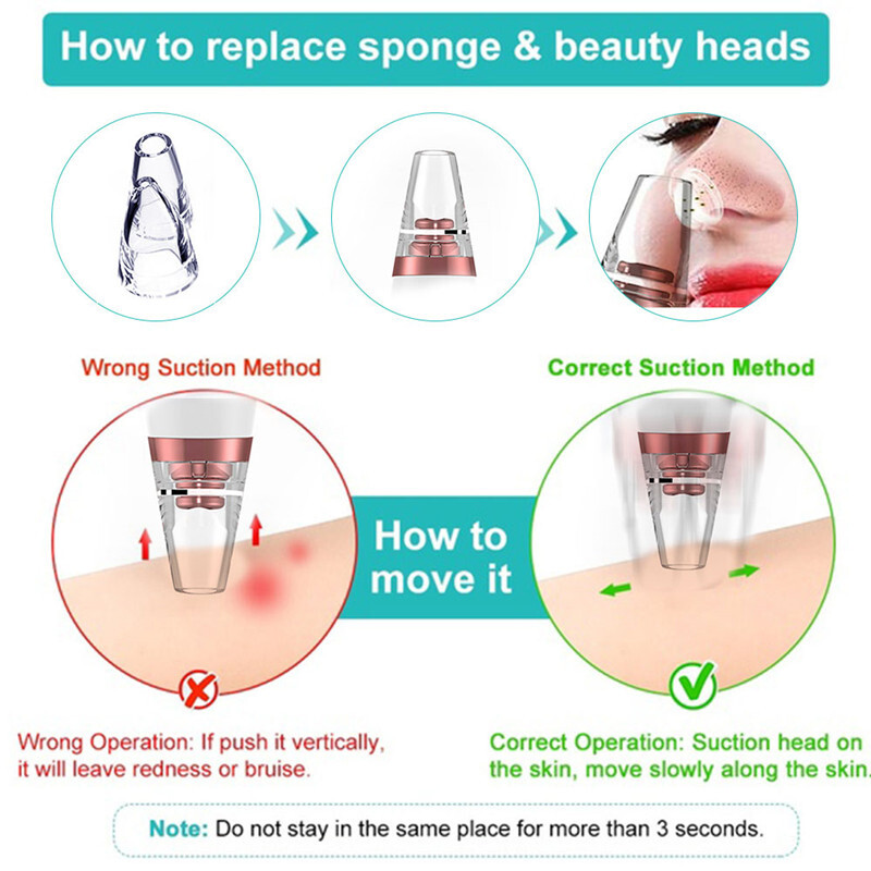 Pore Cleaner Blackhead Remover Vacuum Electric Nose Face Deep Cleaning Skin