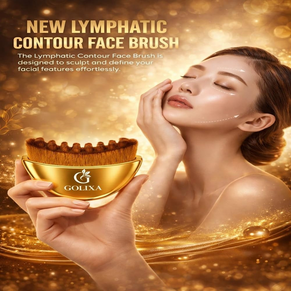 Lymphatic Contour Face Brush – Lymphatic Drainage Brush for Face, Dry Brush & Gu