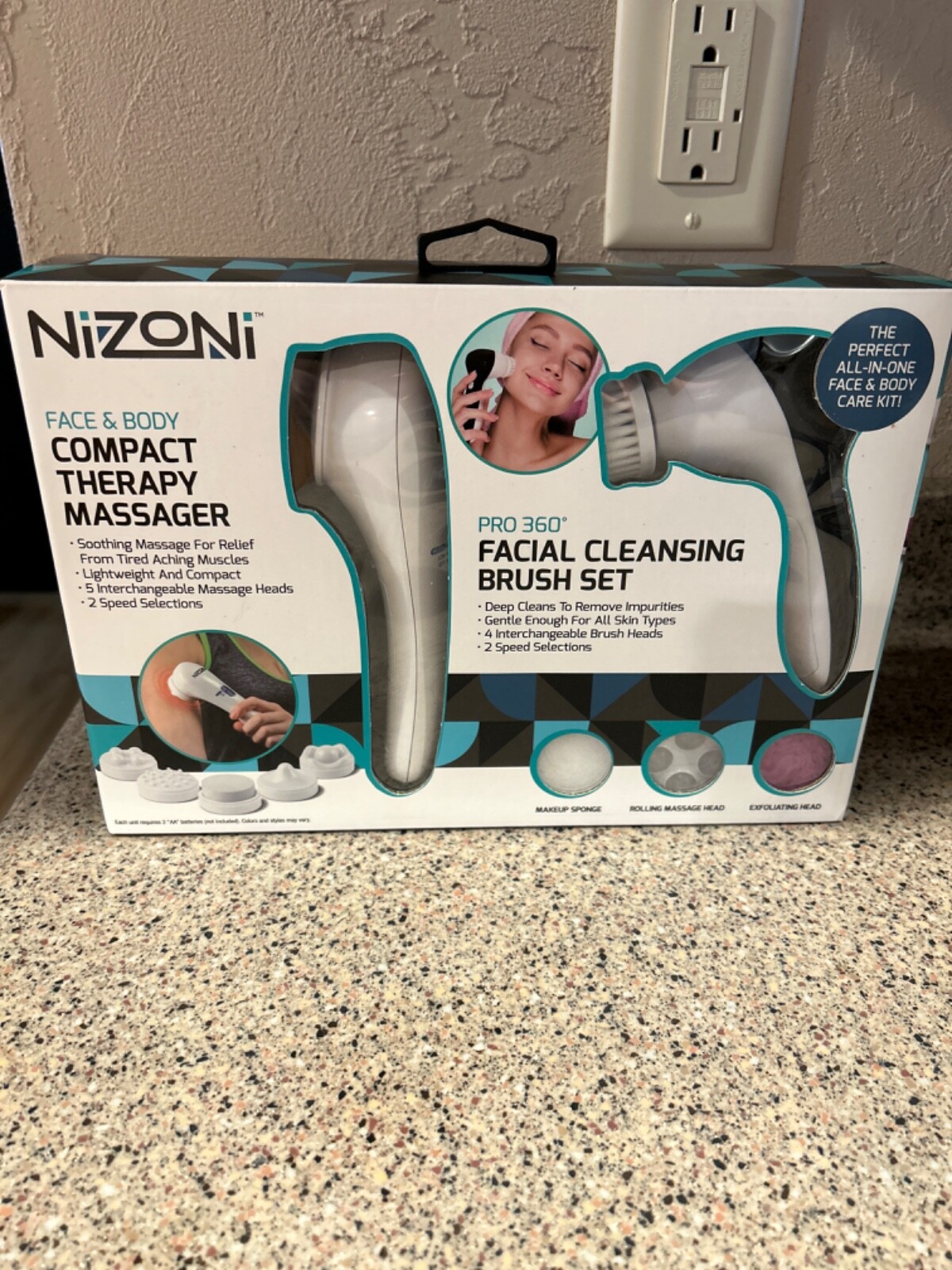NIB – NIZONI THERAPY MASSAGER & FACIAL CLEANSING BRUSH