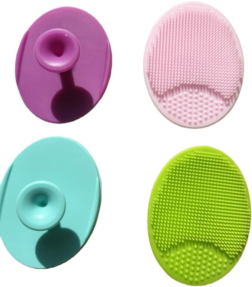 4 Pack Face Scrubber，Silicone Facial Cleansing Brush Face，Removes Blackheads and