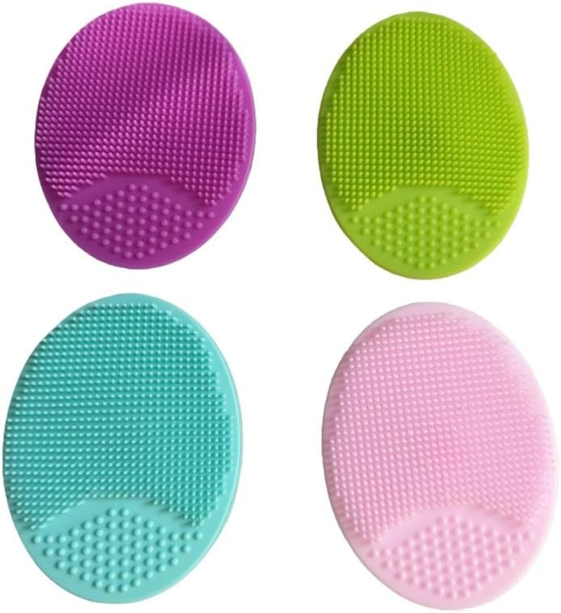 4 Pack Face Scrubber，Silicone Facial Cleansing Brush Face，Removes Blackheads and