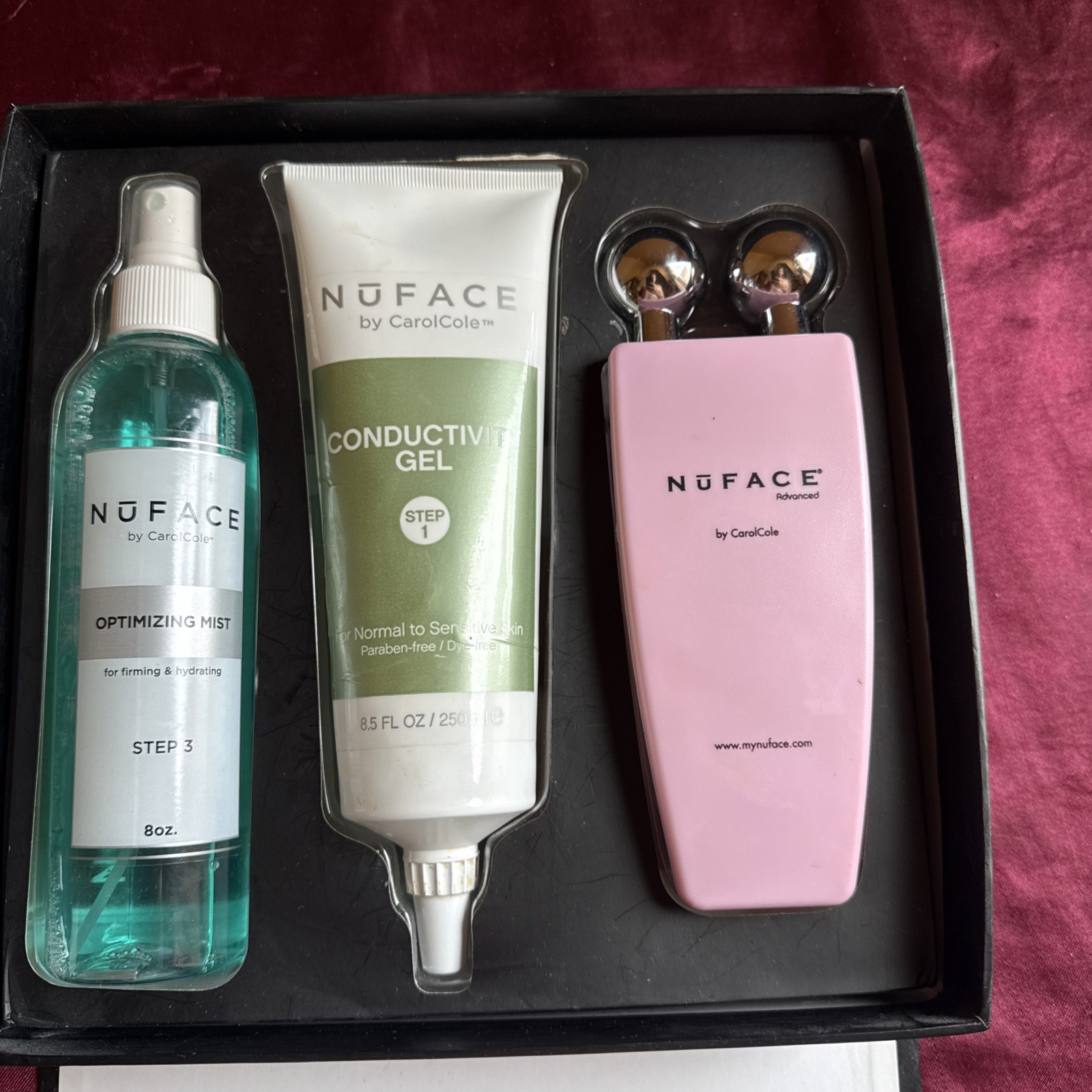 Nuface Trinity Facial Trainer Kit Pink USED GOOD CONDITION