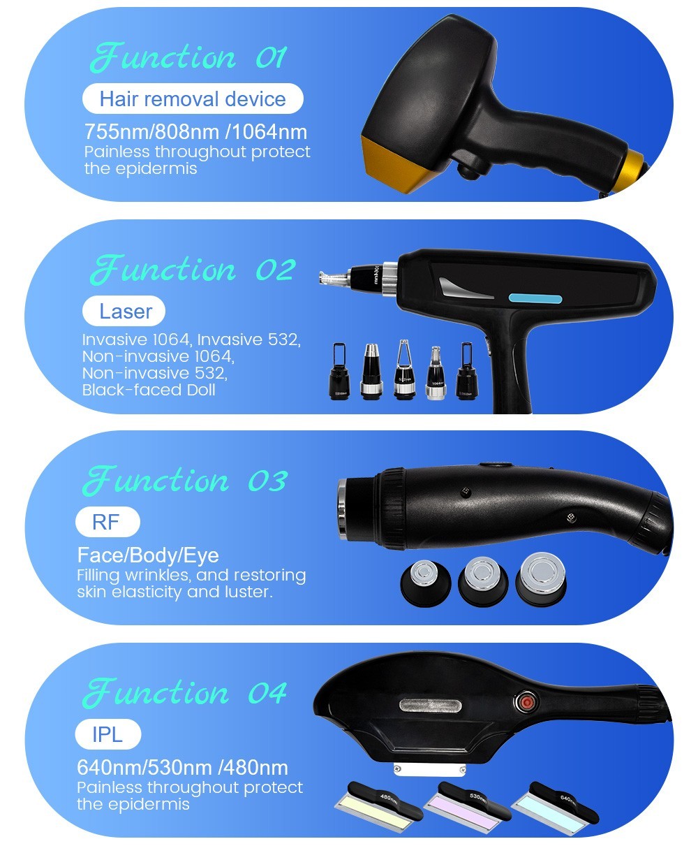 4-in-1 Multifunction Beauty Device Hair removal, skin tightening, tattoo removal