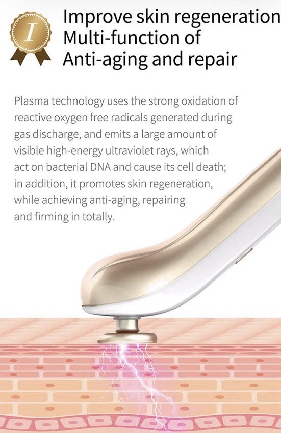 Plasma Facial Device, Ozone Skin Care Machine, Face Massager for Acne Treatment.