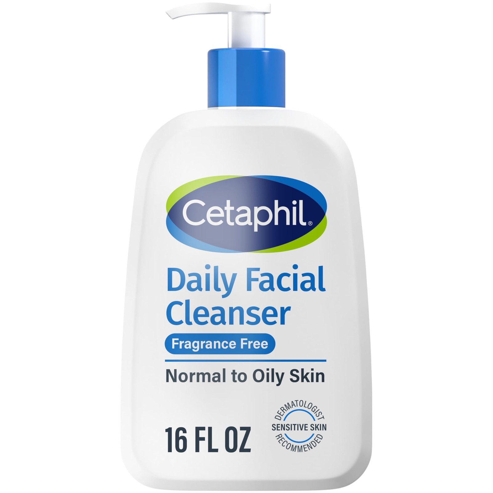 Cetaphil Face Wash, Daily Facial Cleanser for 16 Fl Oz (Pack of 1), no color