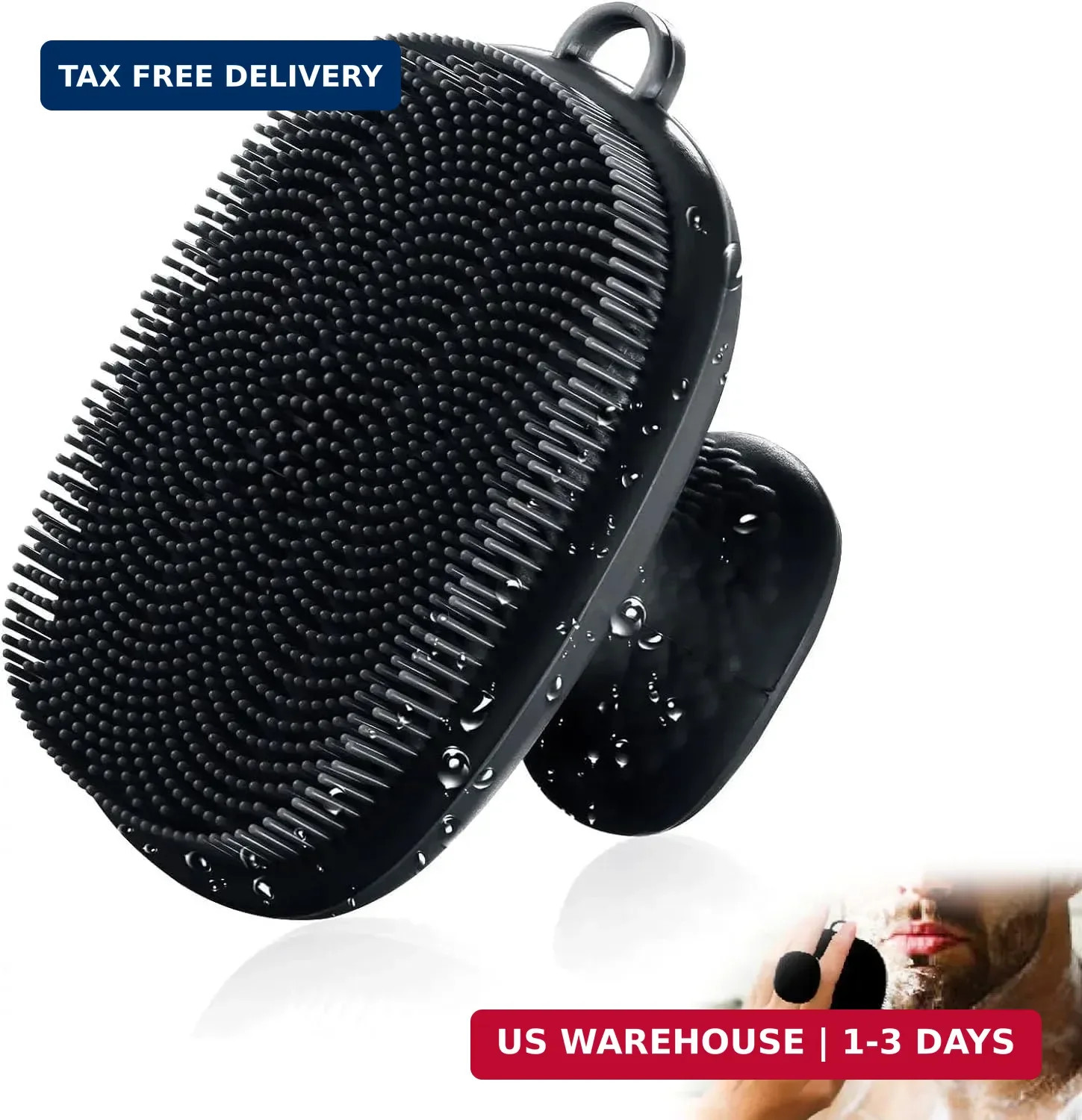 Face Scrubber, Silicone Face Scrubber for Men Facial Cleansing Brush Silicone Fa