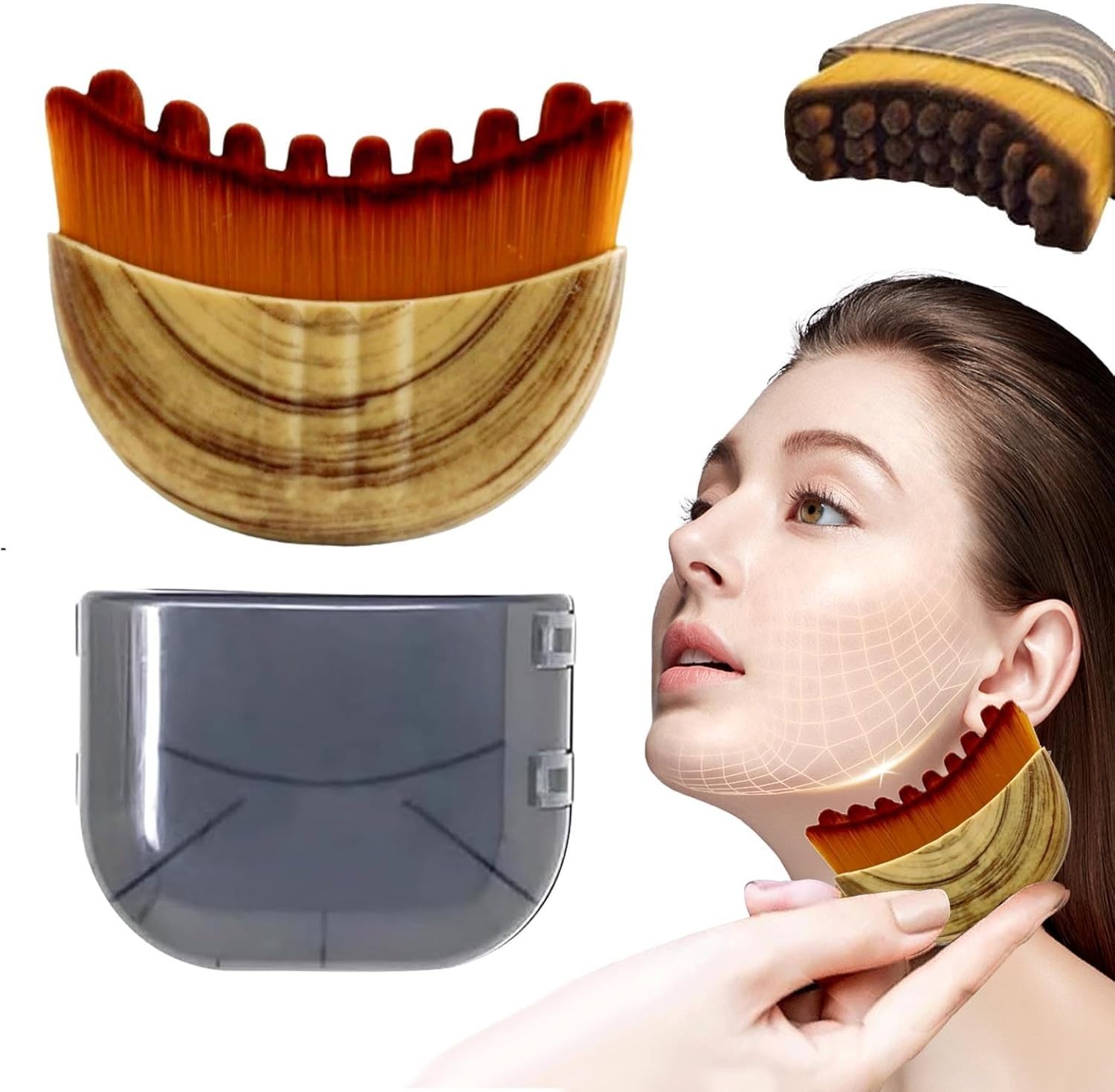 Lymphatic Drainage Brush，Lymphatic Drainage Massager，Guasha Brush for Face，Su…