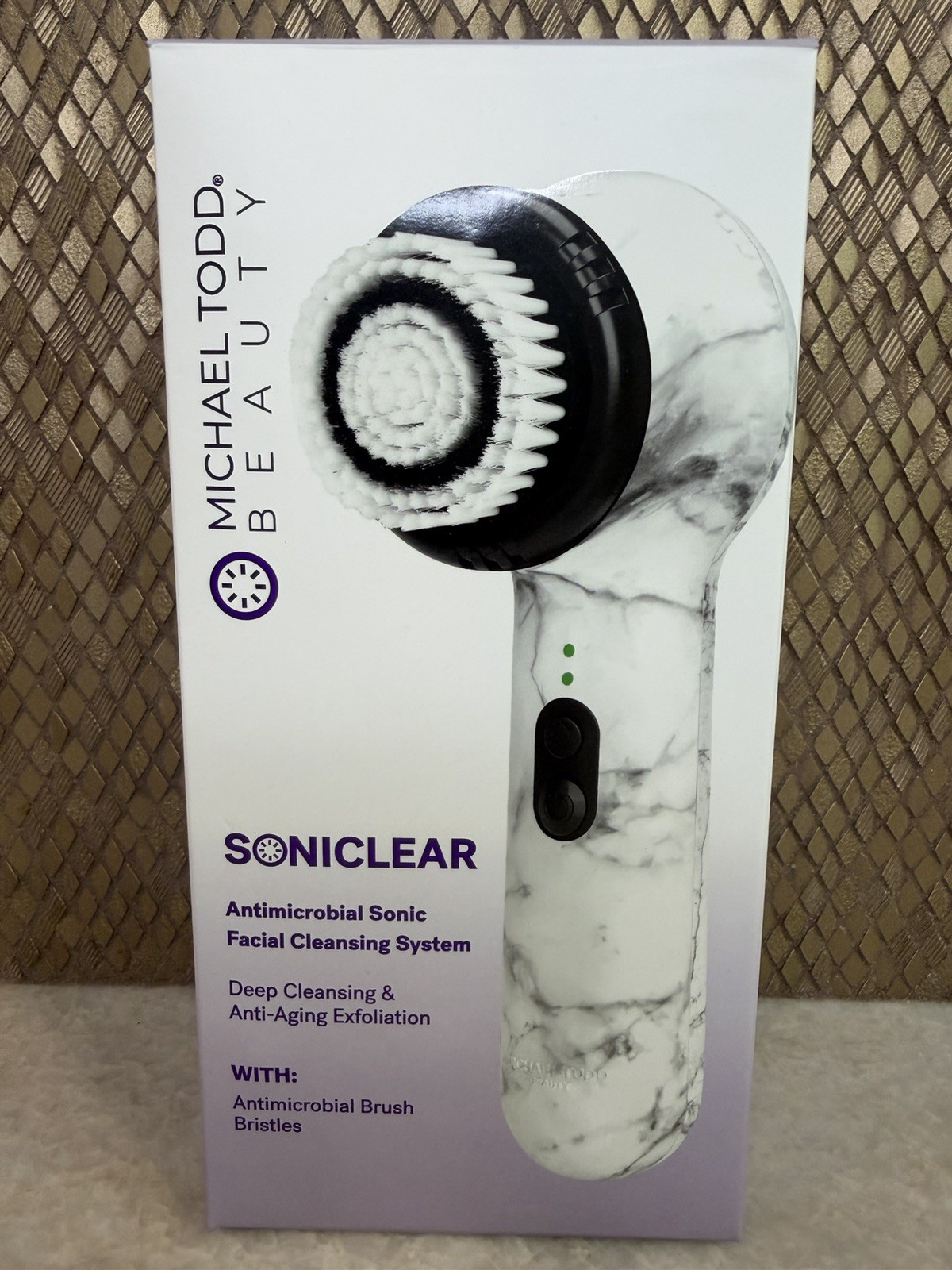 Michael Todd Beauty Soniclear White Marble Antimicrobial Sonic Skin Cleansing
