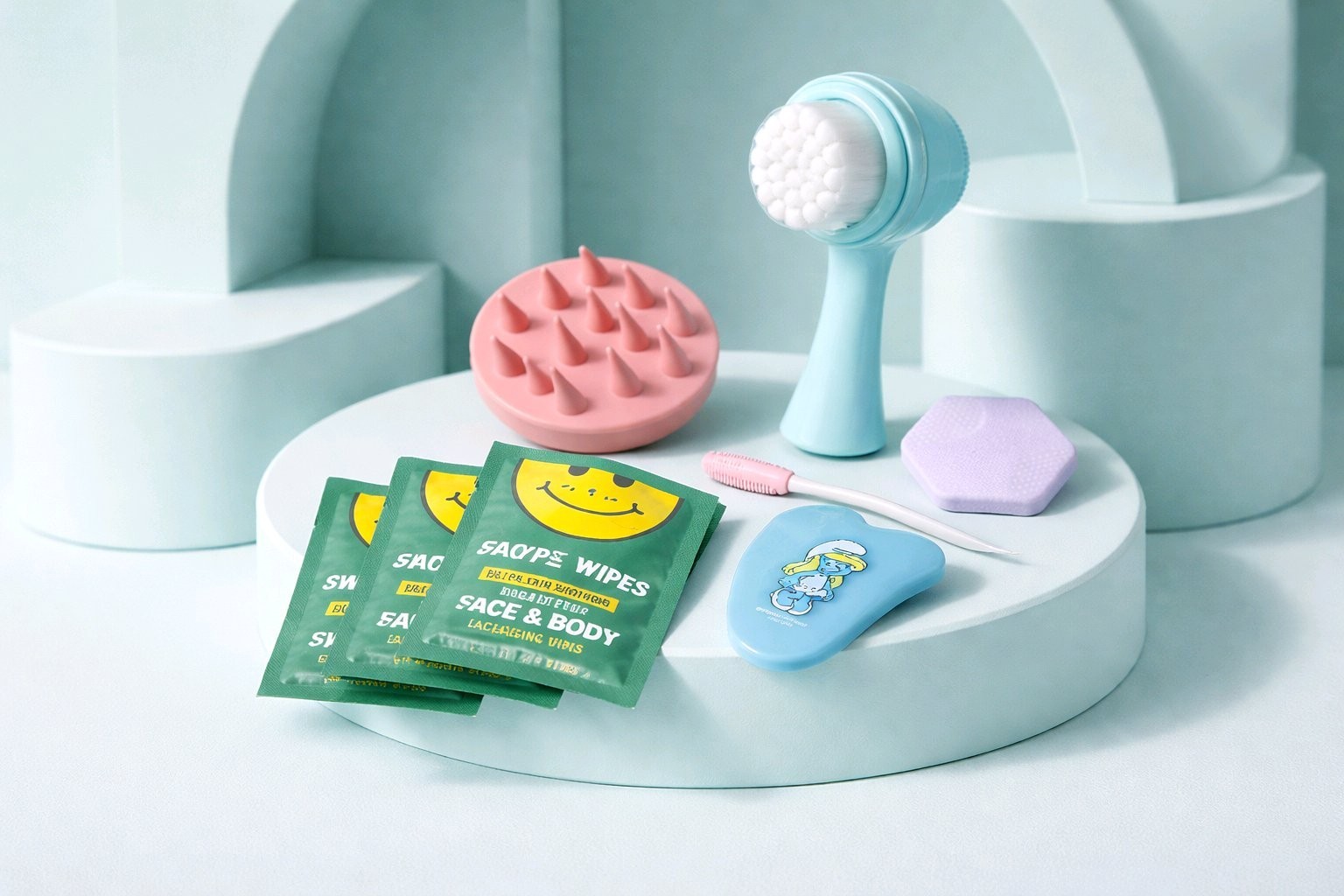 Complete Skincare Lot Silicone Lip Exfoliator Scalp Massager Facial Brush GuaSha