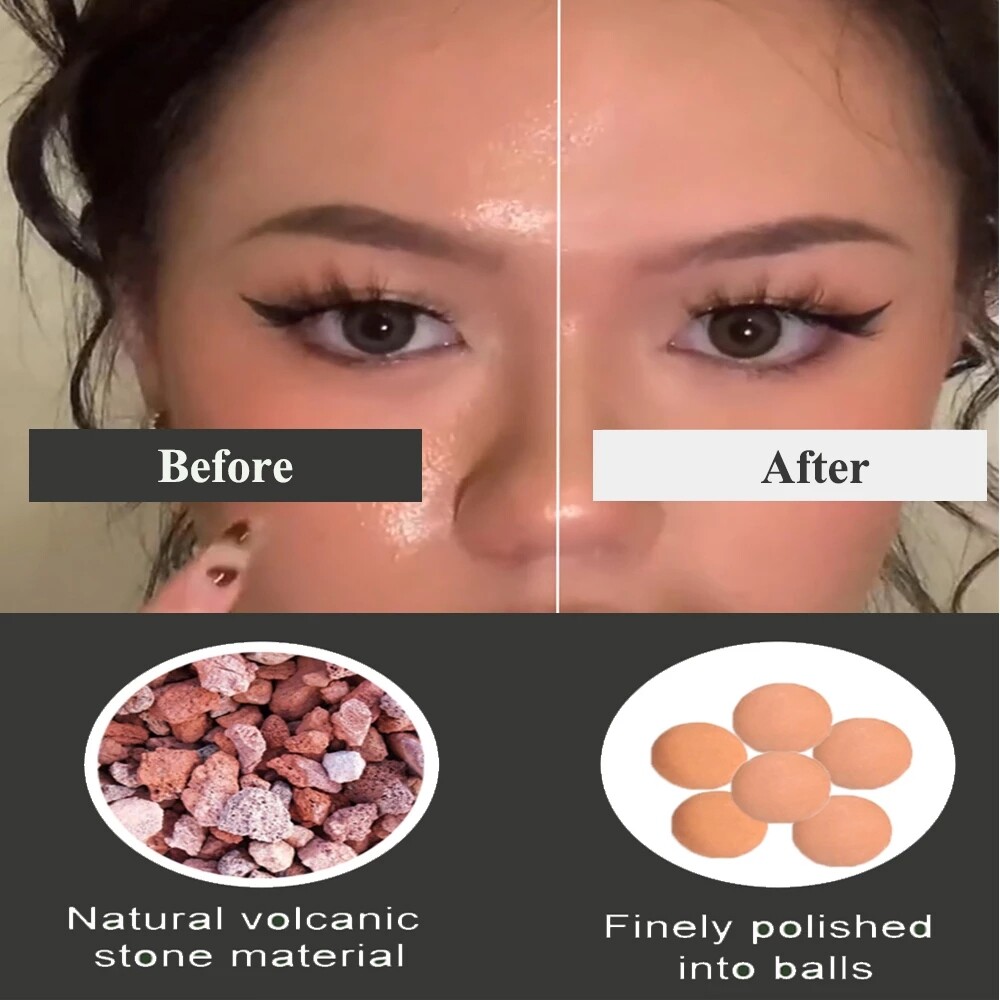 Face Oil Absorbing Roller Volcanic Stone T-zone Massage Stick Makeup Face Skin C