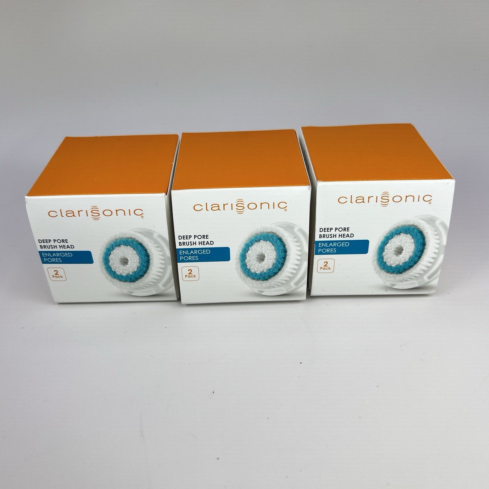 6 New Clarisonic Deep Pore Brush Head SET Replacement heads GENUINE