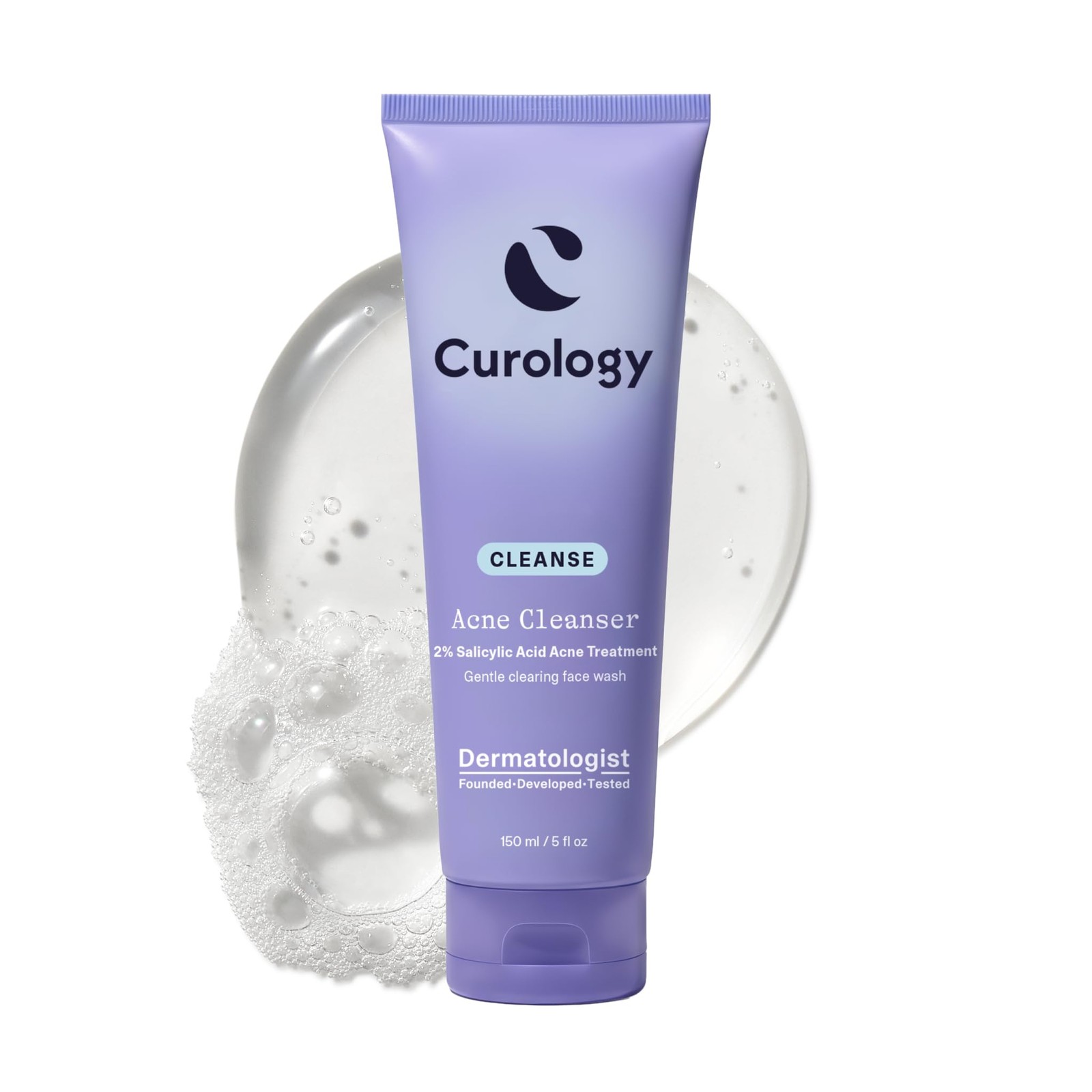 Curology 2% Salicylic Acid Face Wash for Acne Prone Skin, 5 Fl Oz (Pack of 1)