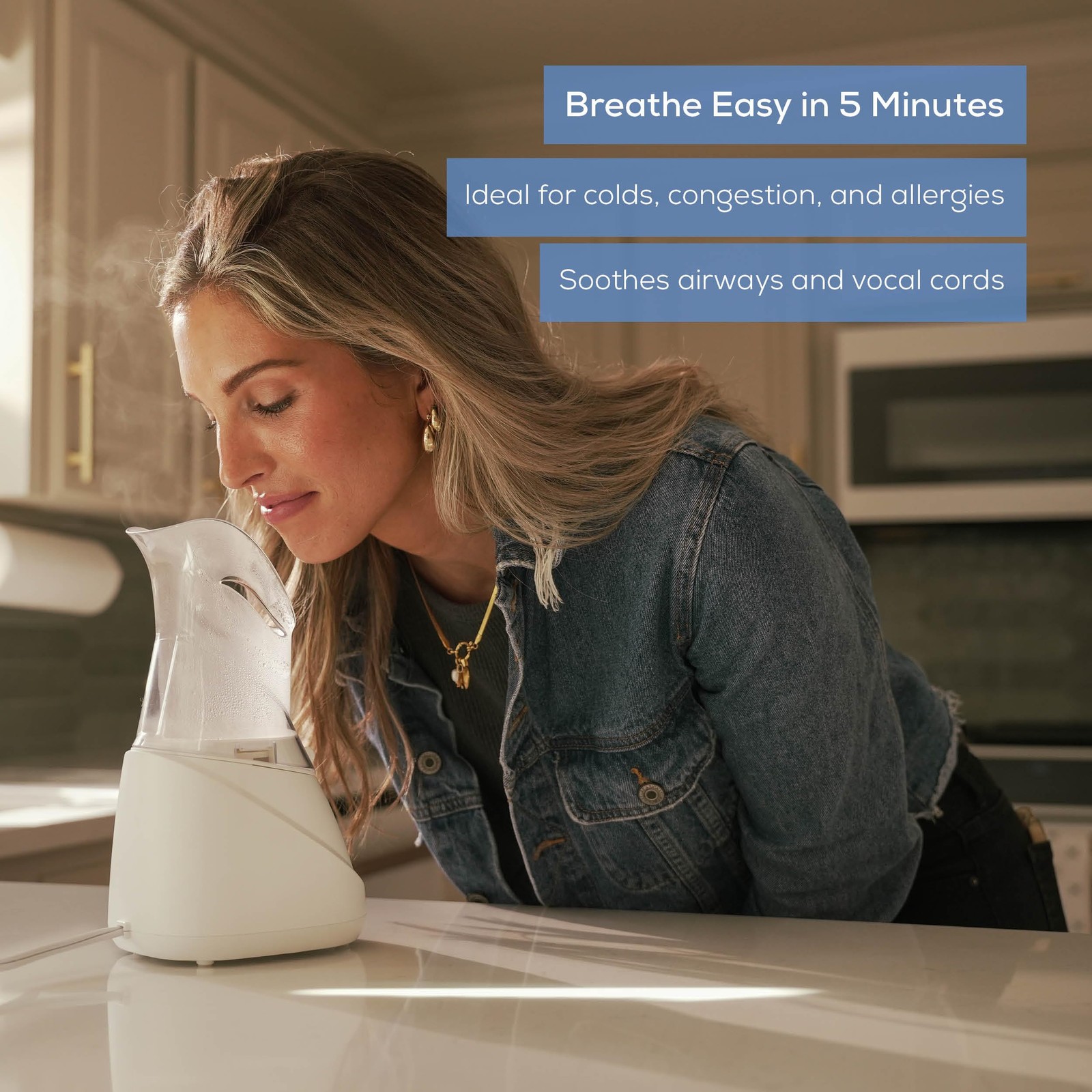 SI30 Steam Inhaler for Sinus Congestion & Allergies, Drug-Free, Quick 3-5 Min…