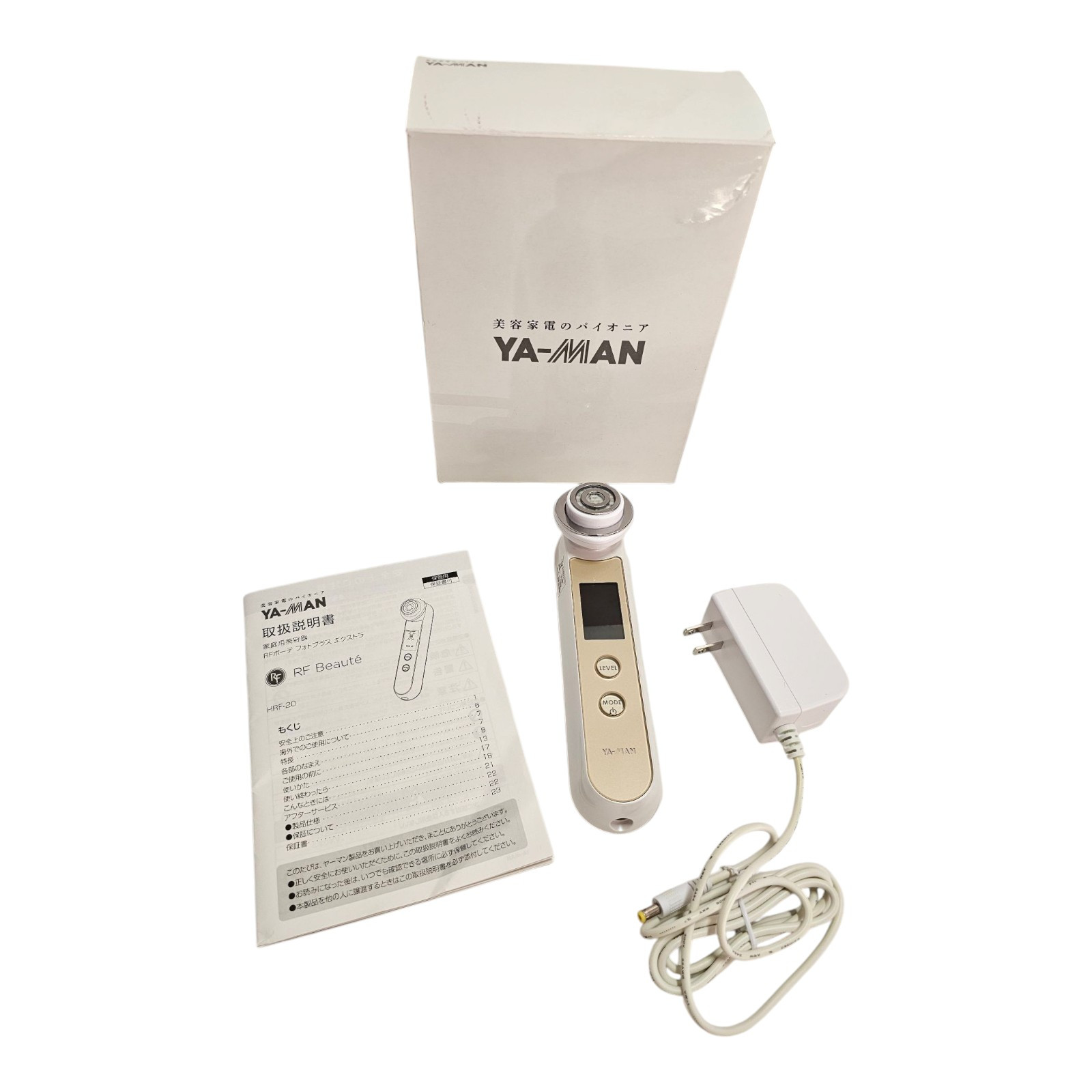 YA-MAN HRF-20N RF Beaute Photo PLUS EX Champagne Gold Facial Massager W/Box