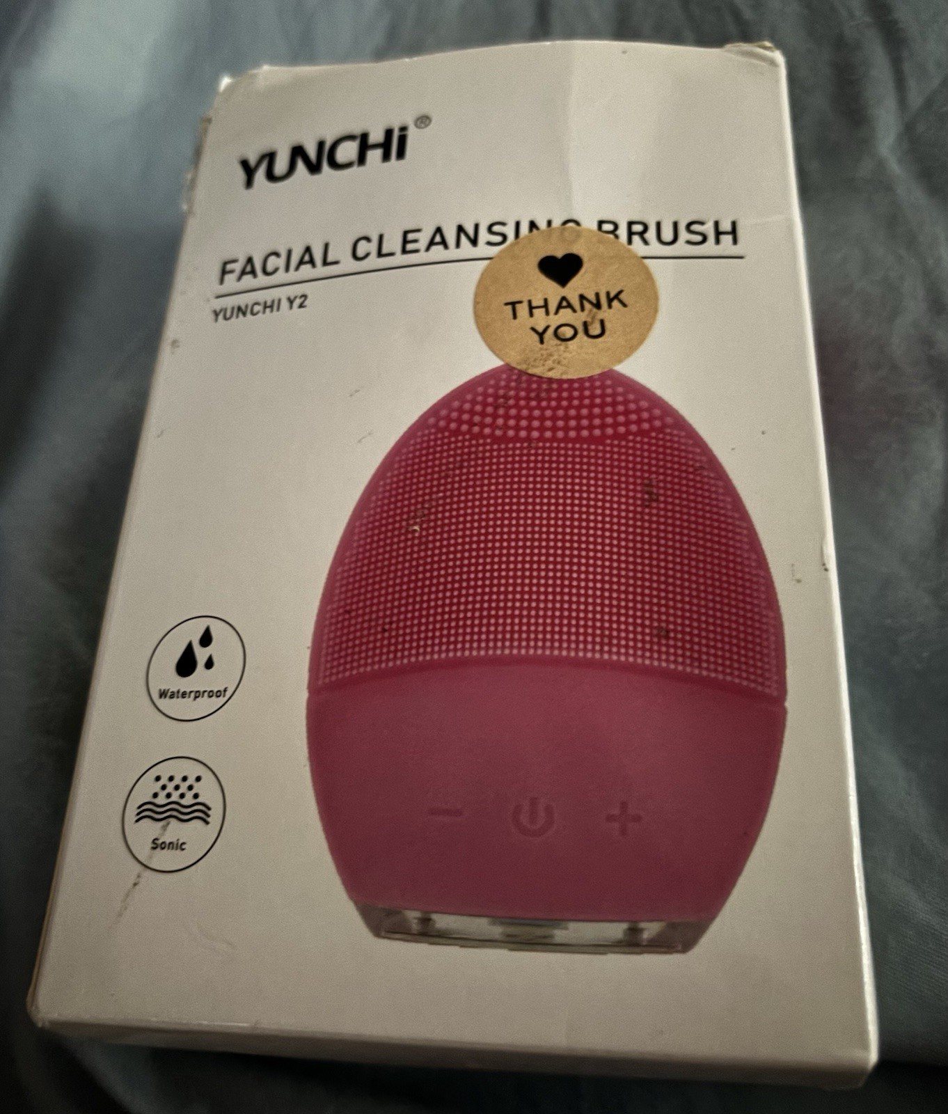 Sonic Facial Cleansing Brush YUNCHI Y2 Food Grade Face Brush Color Blue