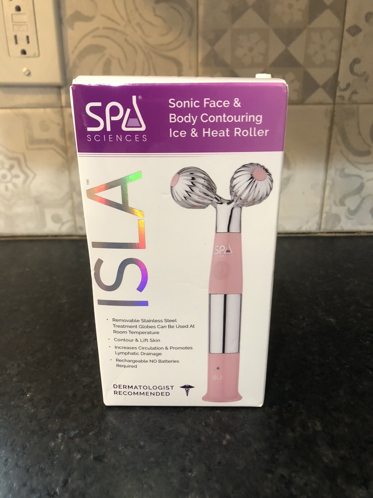 Spa Sciences ISLA Sonic Face & body Contouring Ice & Heat Roller Brand New