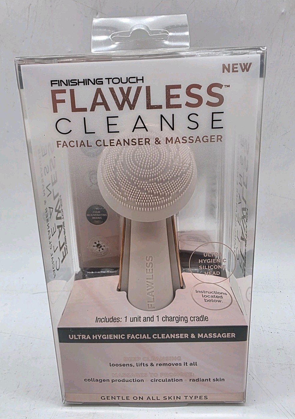 Finishing Touch Flawless Cleanse Facial Cleanser & Massager *NEW IN BOX*