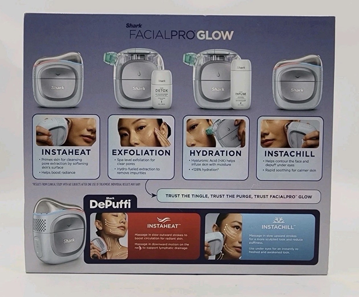 Shark Facial Pro Glow Extract, Hydrate & Depuff Thearapy Tool NOB