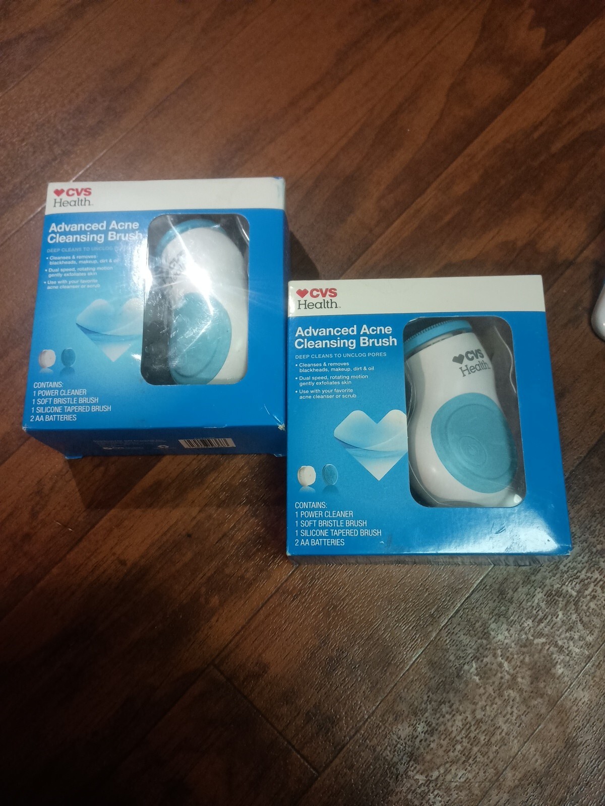 2xFacial Deep Cleansing Exfoliating Acne W/2 Brushes Battery Powered Waterproof