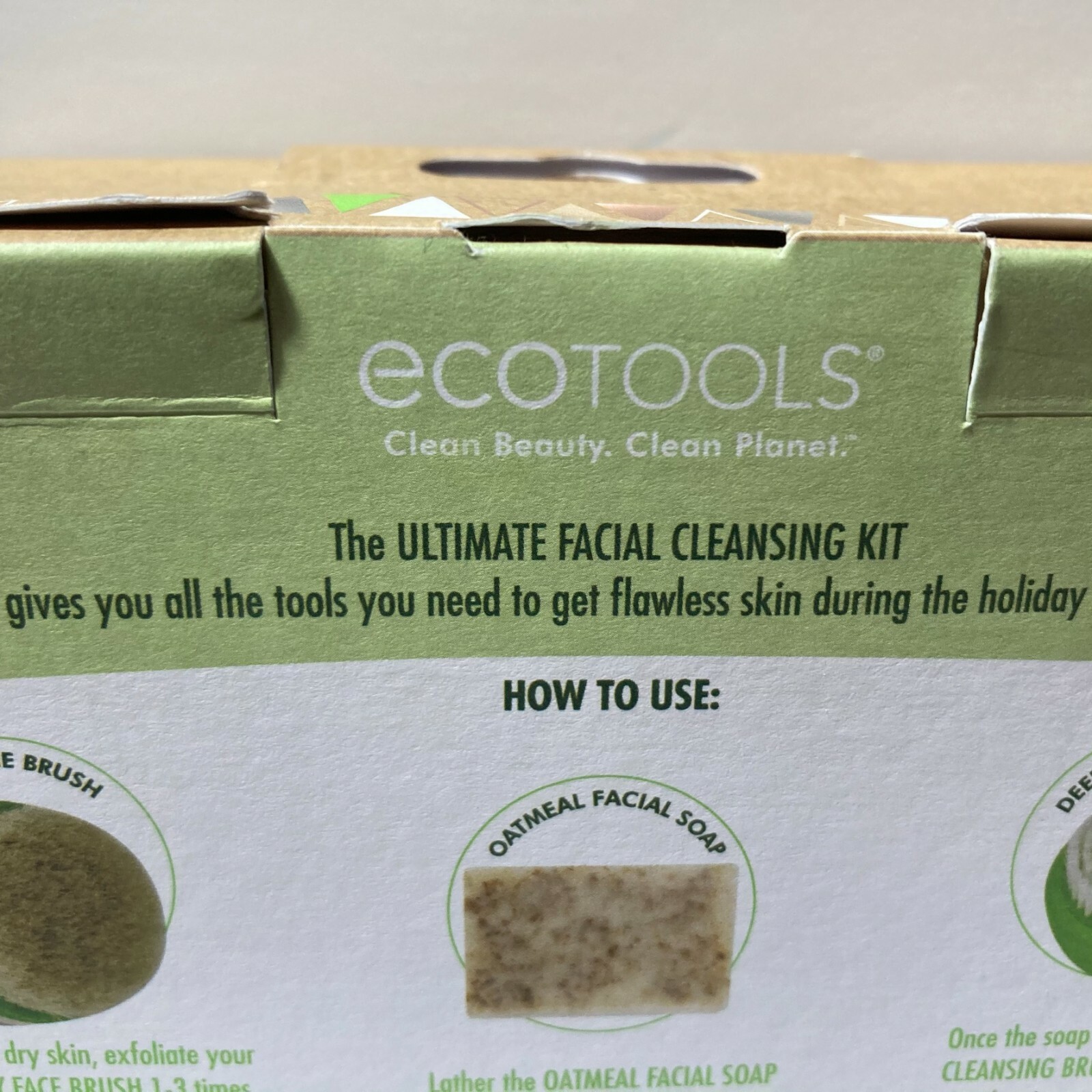 EcoTools Ultimate Facial Cleansing Kit Dry Face Deep Cleansing Brush Oatmeal