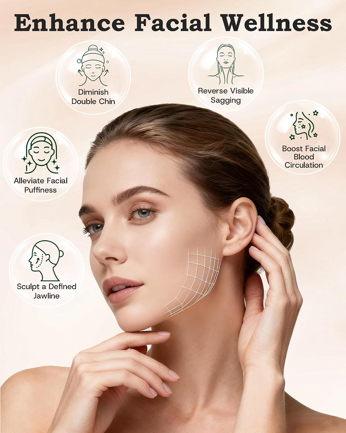 Lymphatic Contour Face Brush, Lymphatic Drainage Massager with Ergonomic Desi…