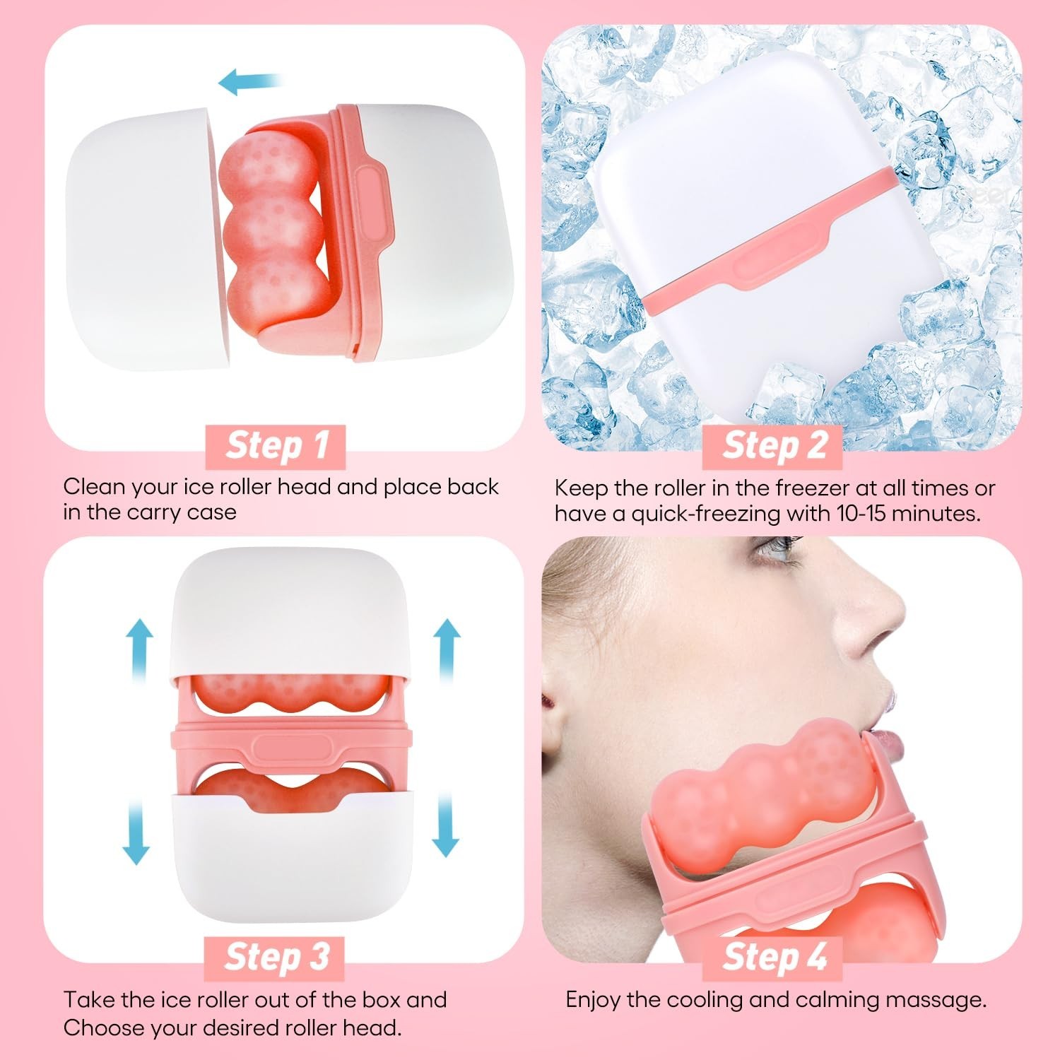 Ice Roller for Face,Eyes,Cooling to Tighten Brighten Complexion,Soothing Skin…