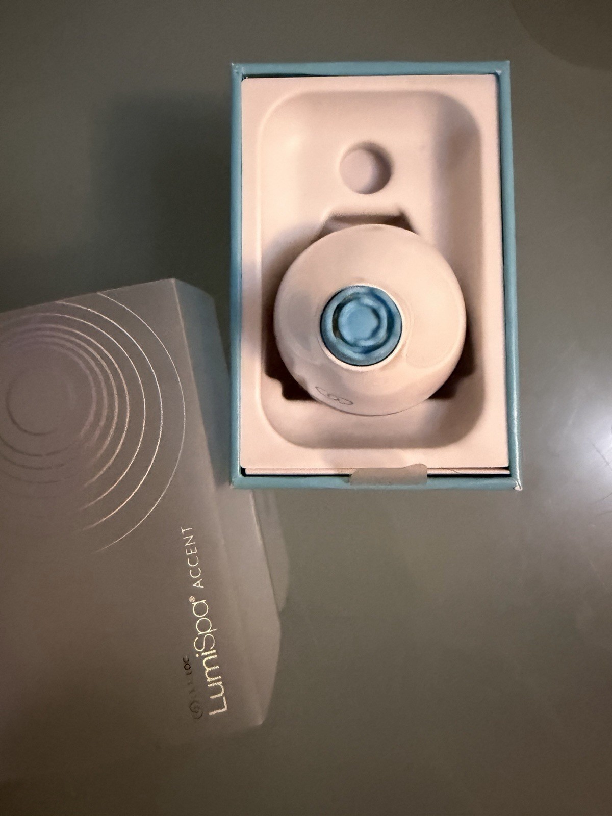 Lumispa Accent Electric Facial Brush Waterproof Rechargeable White/Blue w/ Box