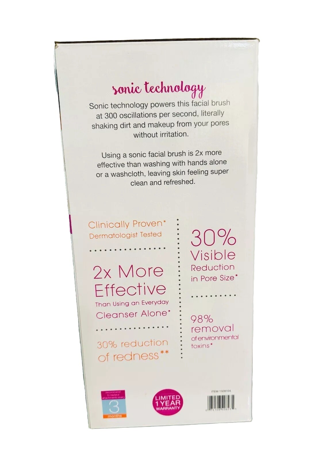 Conair True Glow Sonic Facial Brush With UV Sterilizer