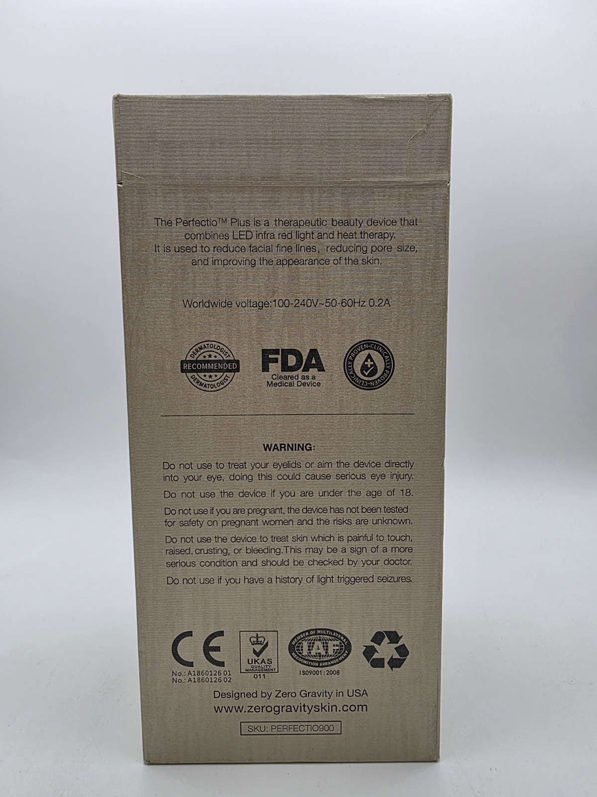Perfectio Plus Gold Edition by Zero Gravity: Anti-Aging Skincare Light Therapy