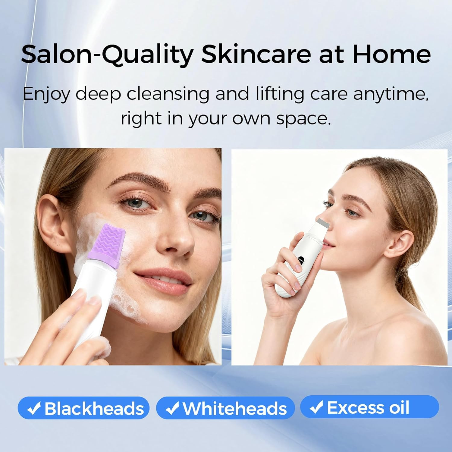 Skin Scrubber Face Spatula, Blackhead Remover Tool for Facial Deep Cleansing, Fa