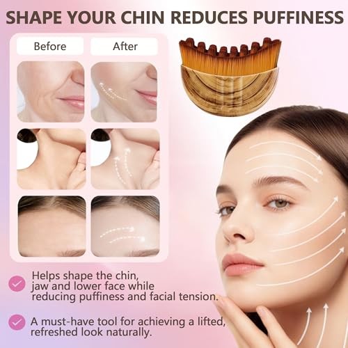 Lymphatic Contour Face Brush, Super Soft Manual Lymphatic Drainage 1-pcs