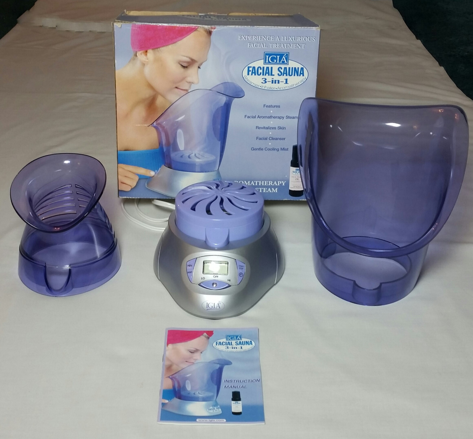 IGIA 3 IN 1 FACIAL SAUNA STEAMER INHALER AROMATHERAPY SPA FACE CLEANSER MACHINE