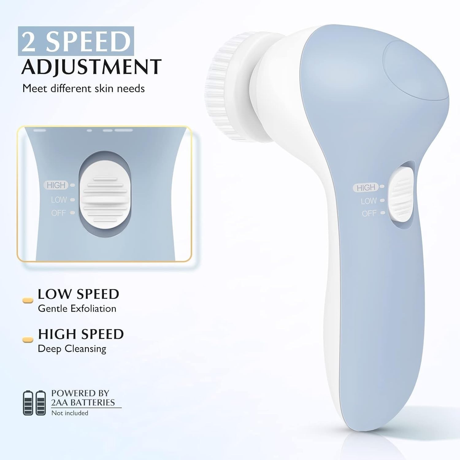 Portable 7-in-1 Facial Scrubber – Gentle Exfoliation & Deep Cleansing Device