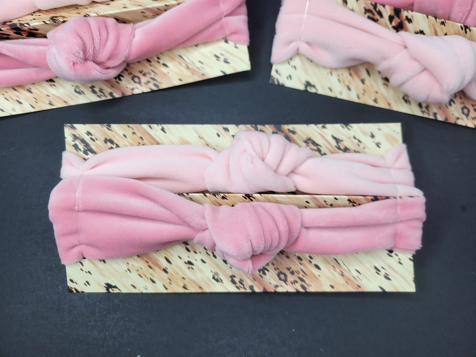 Lot of 6 Jessica Simpson Soft Plush Spa Knotted Twist Headband in Pink