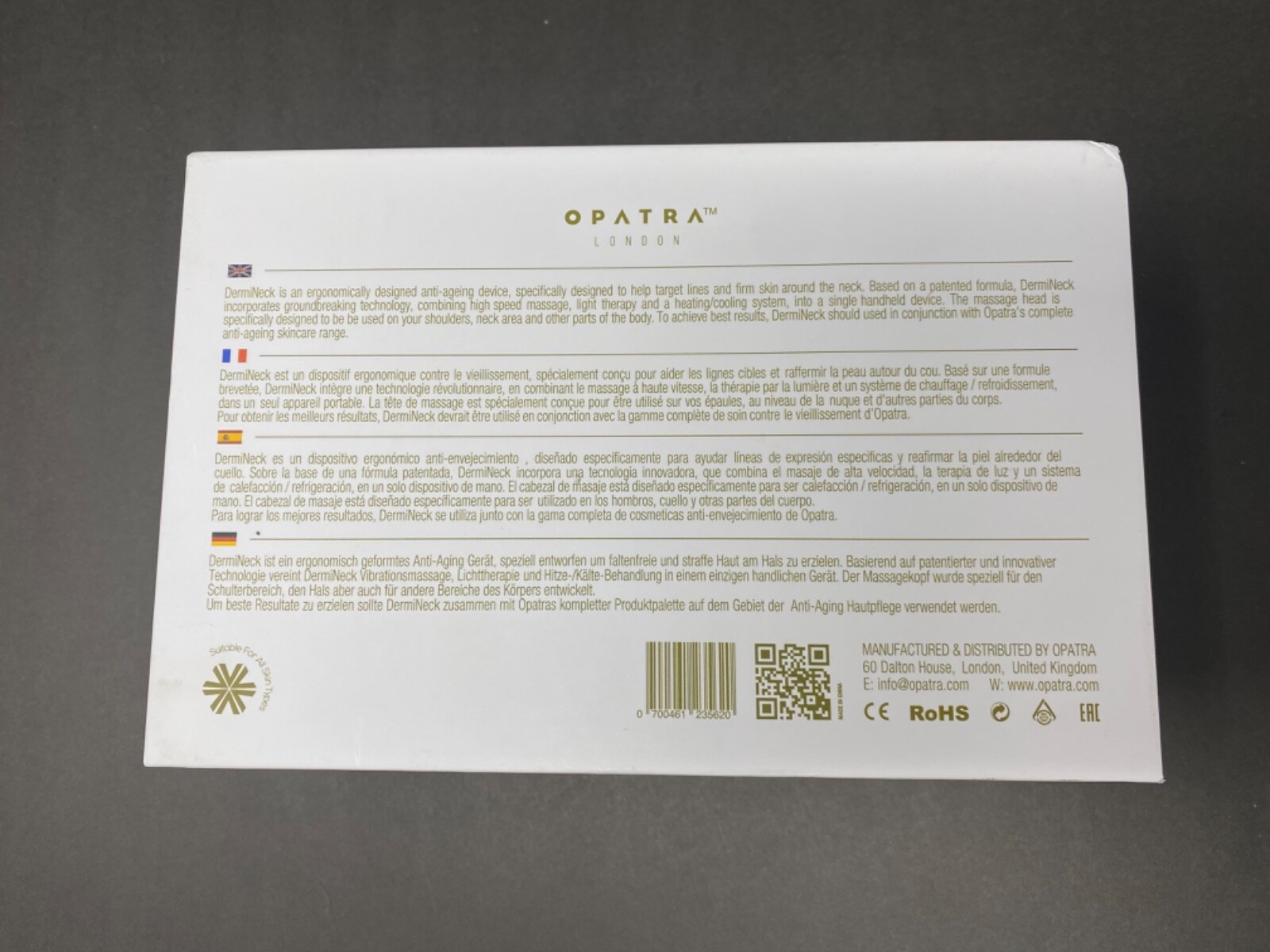 (PARTS/REPAIR) Dermineck Opatra London Neck Care & Wrinkle Elimination Device