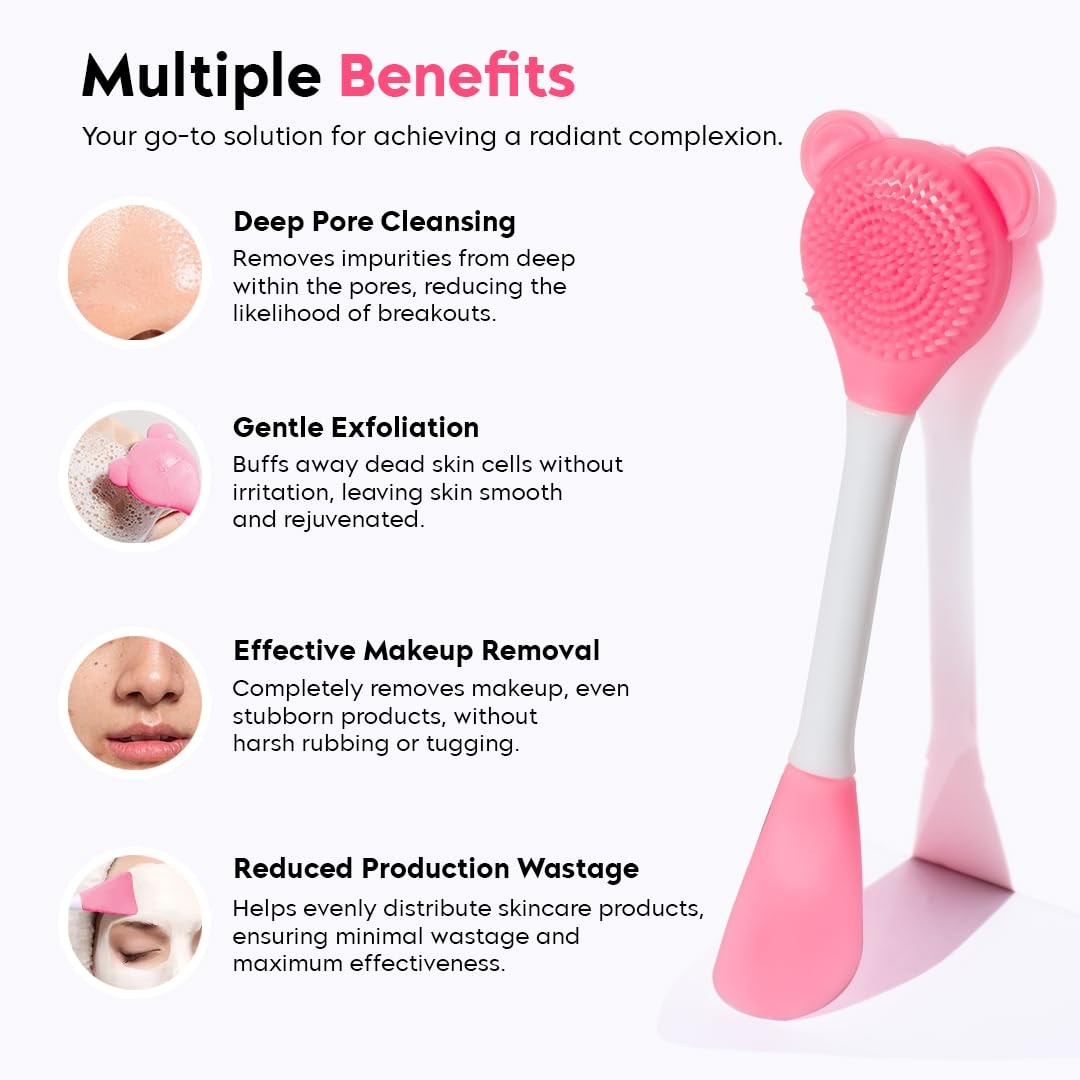 Gleva Silicone Face Cleansing Brush Deep Pore Exfoliating Scrubber