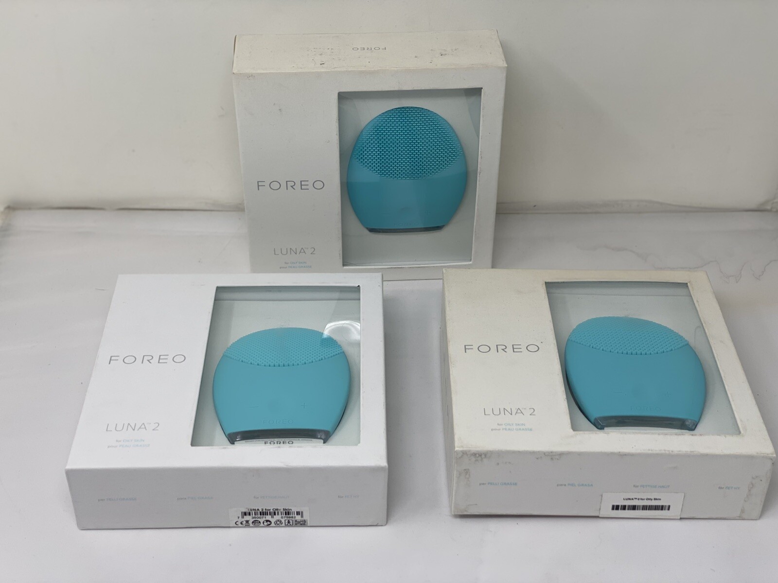 Lot Of 3 FOREO Luna 2 Sonic Face Brush for Combination Skin FREE SHIPPING