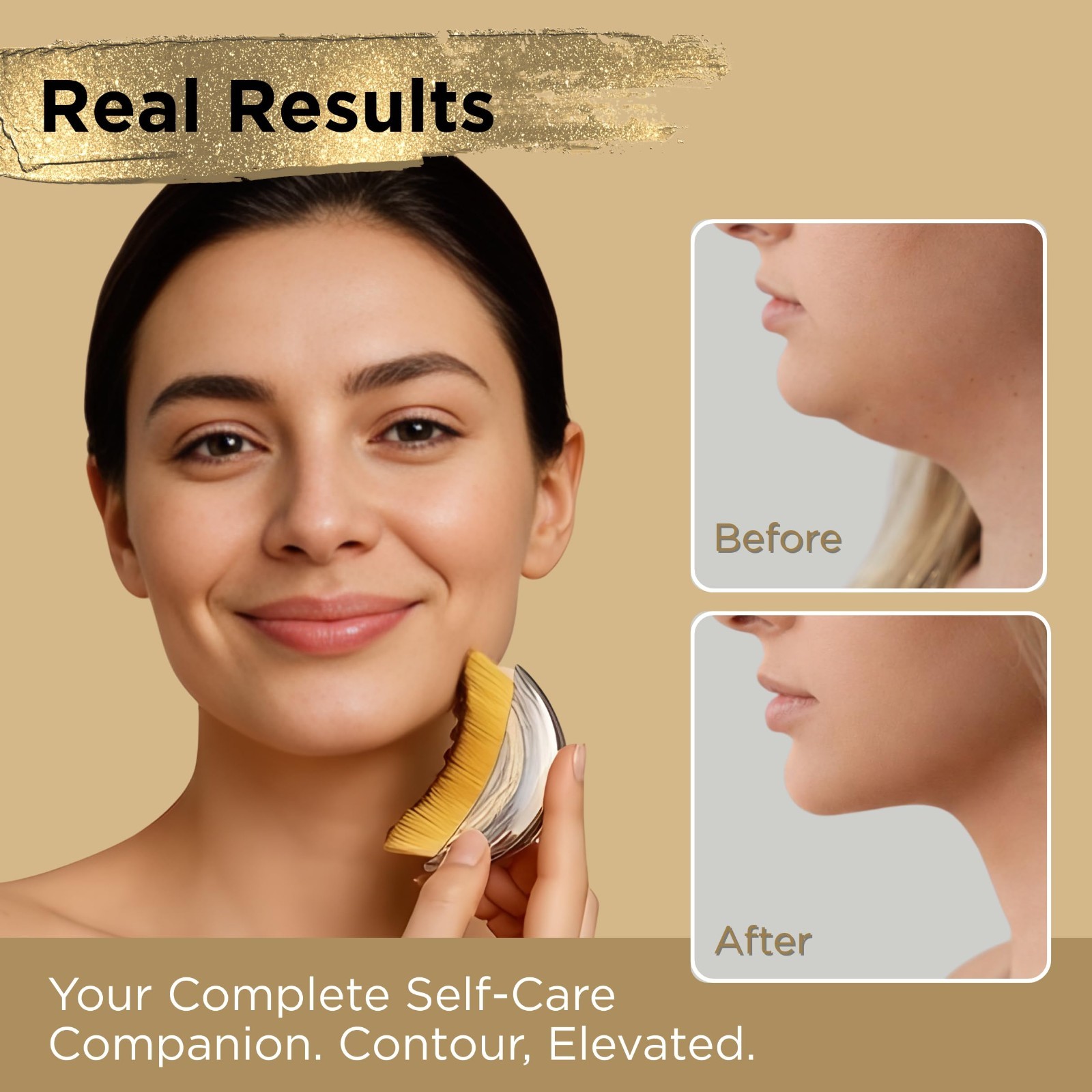 Lymphatic Contour Brush Set for Face Sculpting, Ultra Soft Bristles, Reduces Puf