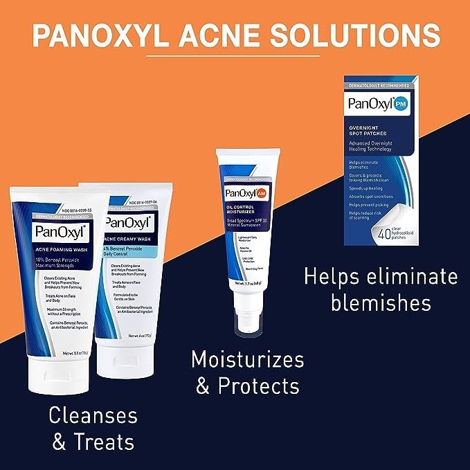 PanOxyl PM Overnight Spot Patches, Advanced Hydrocolloid 40 Count – Pack of 2