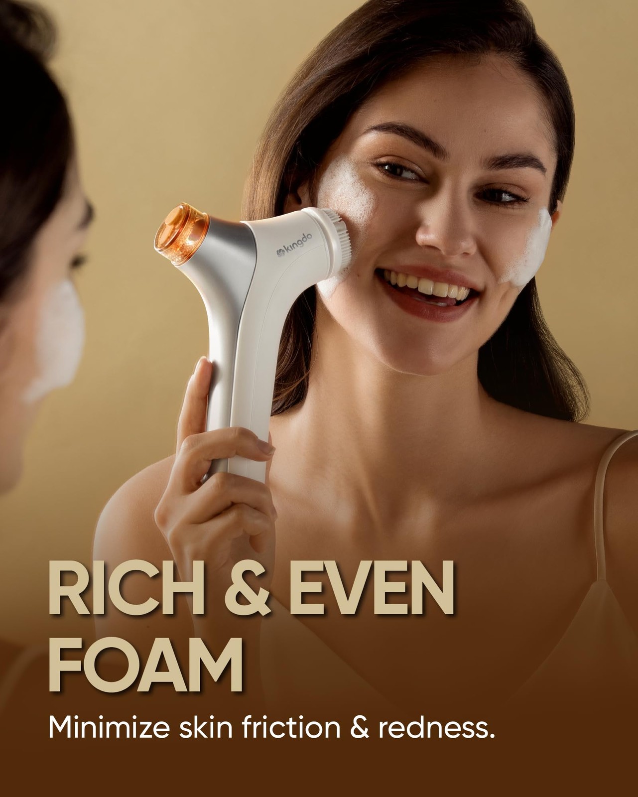 2-in-1 Scrubber & Makeup Device, Automatic Foaming Cleansing Brush Exfoliator…