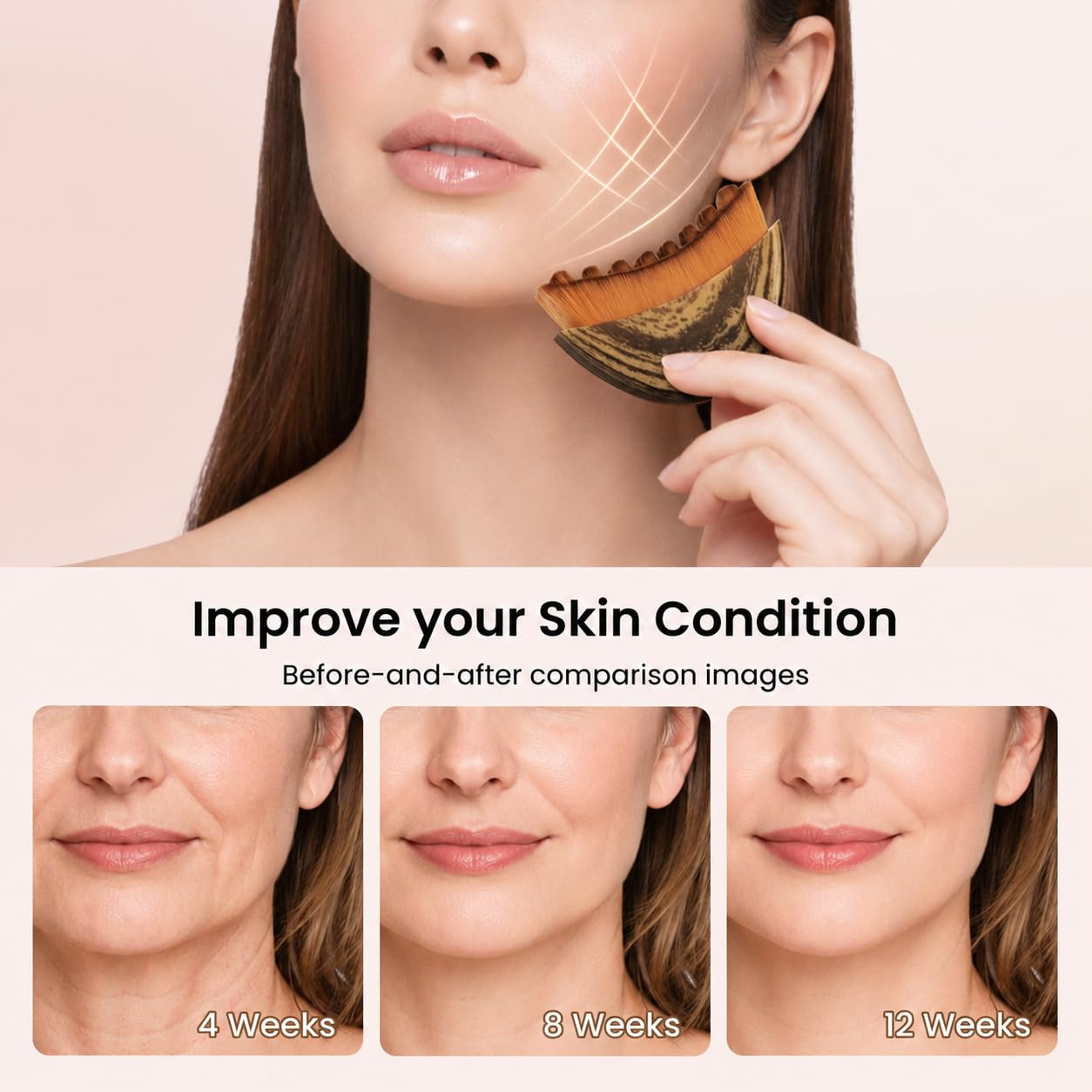 Lymphatic Facial Contour Brush – Lift, Sculpt & Depuff for Glowing Skin – Boo…