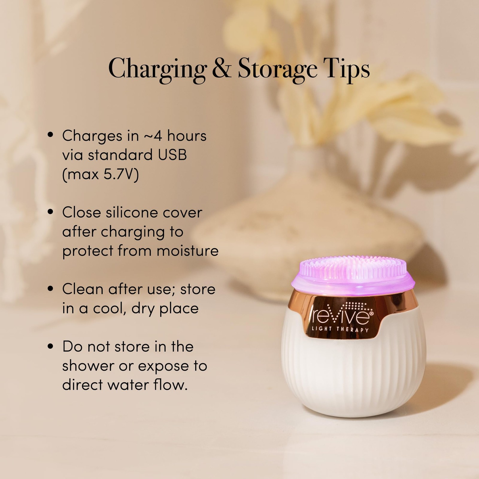 Lux Collection Soniqué Mini, Rechargeable Sonic Face Cleanser Brush with Medi…