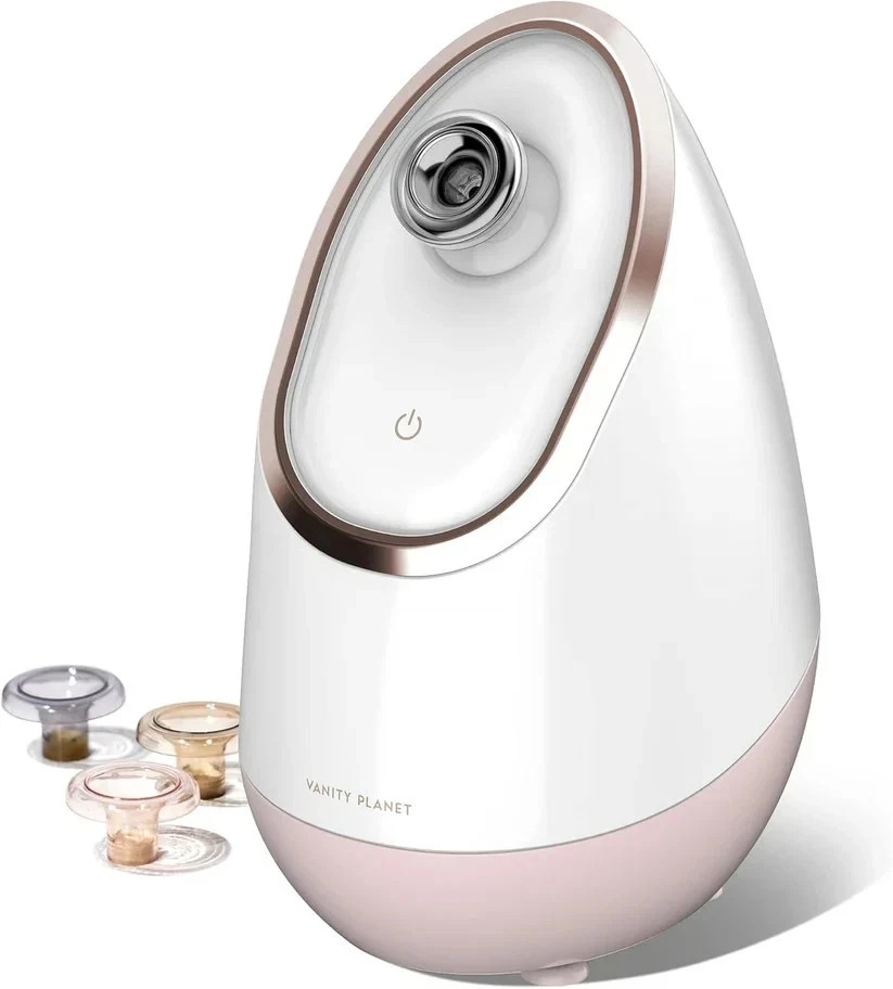 Vanity Planet Aira Ionic Facial Steamer Rose Gold Spa Face Steamer Deep Cleansin