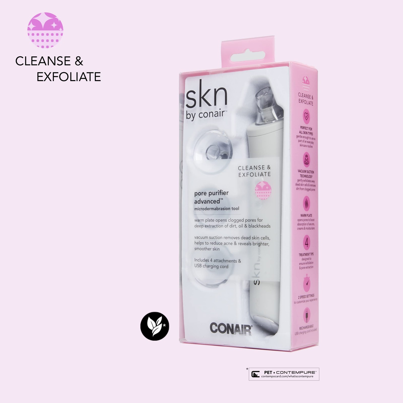 skn by conair Pore Purifier Advanced Microdermabrasion Tool Attachments MD03