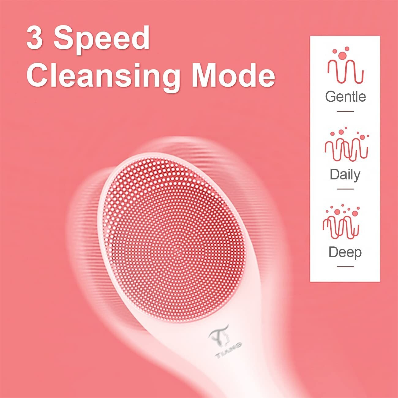 Sonic Face Brush, Sonic Facial Cleansing Brush, Silicone Face Exfoliator Brush